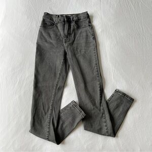 EVERLANE Jeans High Rise Skinny Womens Size 25 Tall Black Grey Wash Zip Fly